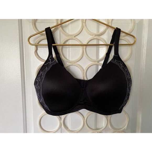 Bali‎ Womens 40DD Black Lace Wirefree Bra 6546 Smooth U Lace  Convertible NWOT - Picture 5 of 16